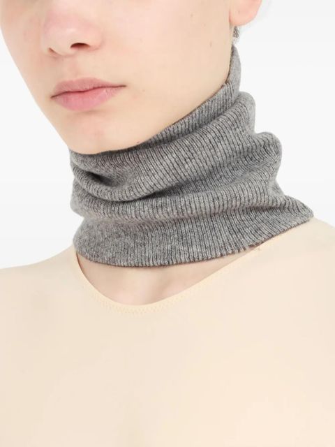 Maison Margiela four-stitch wool scarf - Grey