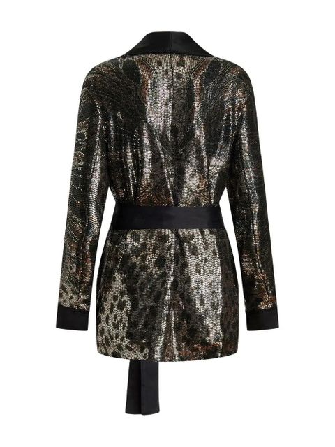 ETRO shimmery tied-waist blazer - Black - zdjęcie produktu nr 2