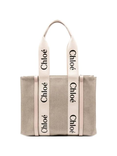 Chloé medium Woody tote bag - Neutrals - zdjęcie produktu nr 1