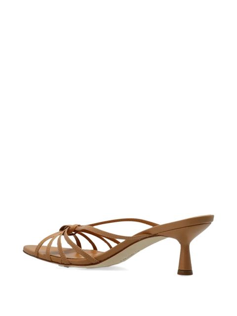 Aeyde nappa leather heeled mules - Neutrals