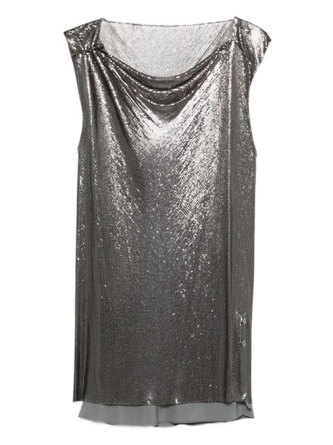 Versace chainmail cowl-neck dress - Grey - zdjęcie produktu nr 1