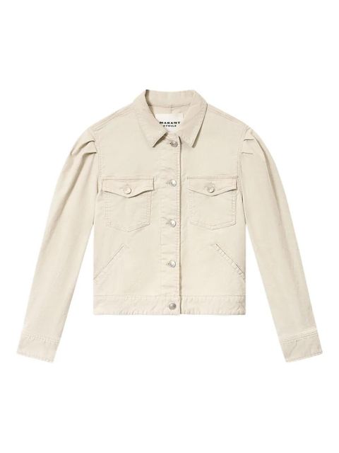 MARANT ÉTOILE Bolineav puffed-sleeve pocket jacket - Neutrals - zdjęcie produktu nr 1