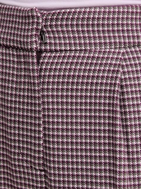 United Colors of Benetton spodnie damskie kolor bordowy proste high waist 44BWDF0AE