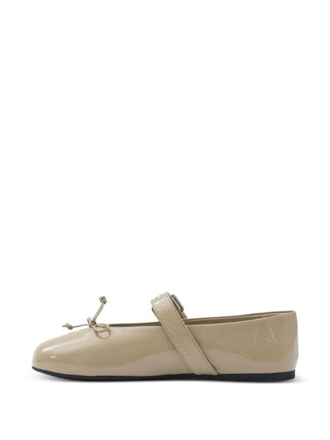 Miu Miu buckle bow ballet flats - Neutrals