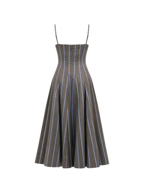 STAUD striped A-line midi dress - Grey - zdjęcie produktu nr 2