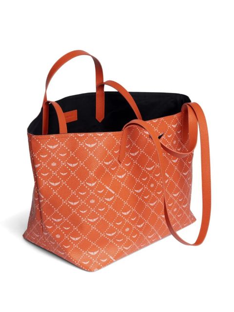 Zadig&Voltaire Z XL printed leather tote bag - Orange