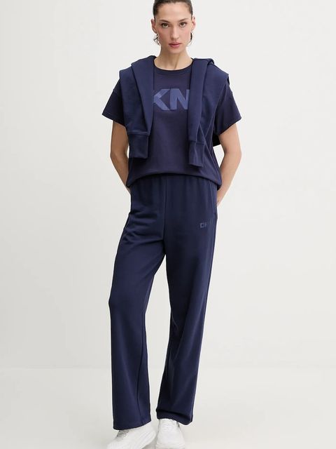 Dkny t-shirt bawełniany damski kolor niebieski DP6T1534 - zdjęcie produktu nr 2