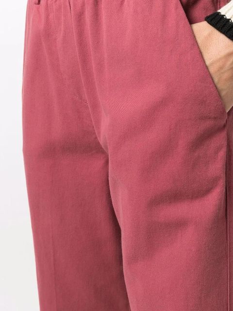 Alysi straight-leg cotton trousers - Red