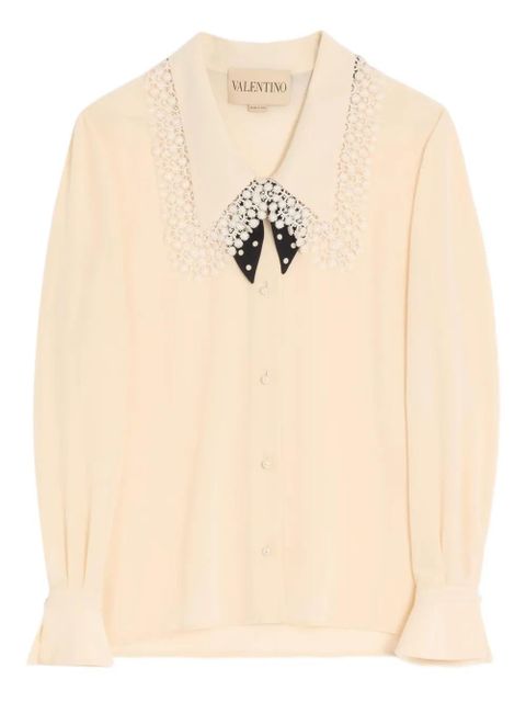 Valentino Garavani lace silk shirt - Neutrals - zdjęcie produktu nr 2