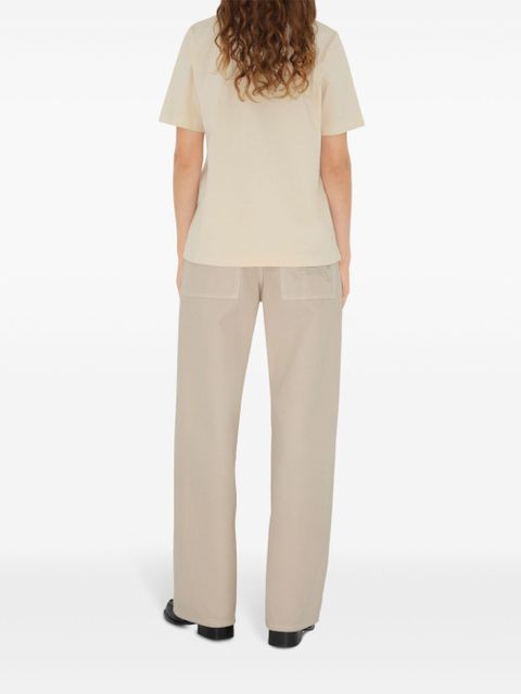 Burberry Daisy Logo Cotton T-shirt - Neutrals