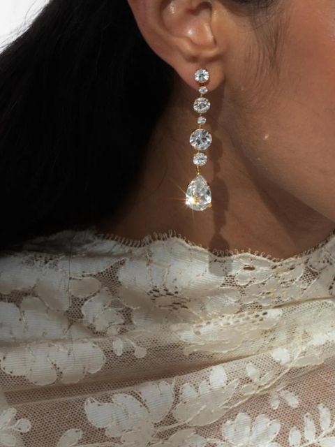 Jennifer Behr Analia crystal drop earrings - Gold - zdjęcie produktu nr 2