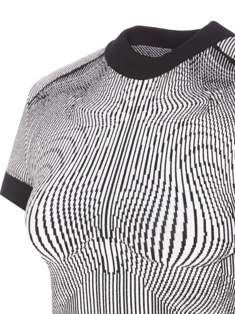 Jean Paul Gaultier Morphing Pinstripes t-shirt - White
