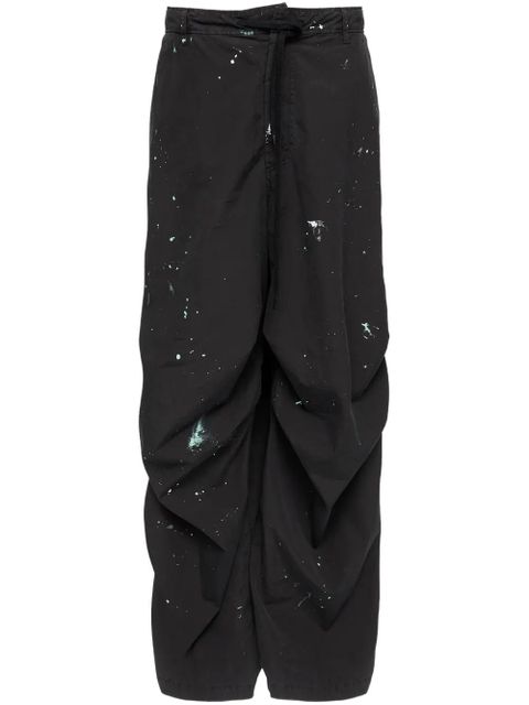 MM6 Maison Margiela paint-splatter trousers - Black - zdjęcie produktu nr 1