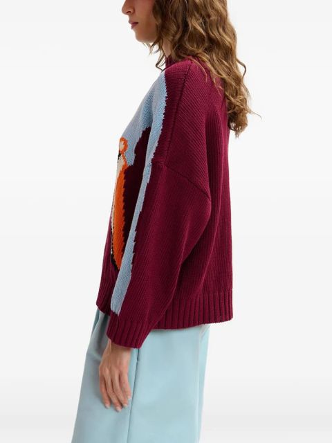 Essentiel Antwerp Jinie intarsia-knit sweater - Red