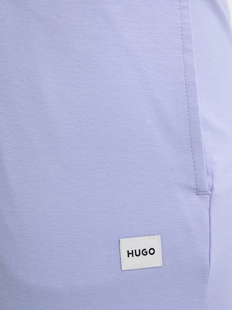 HUGO spodnie dresowe damskie kolor fioletowy gładkie 50556808