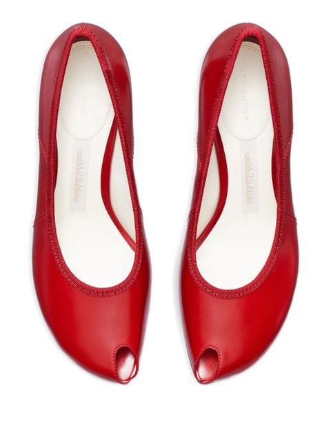 Tory Burch 90mm peep-toe pumps - Red