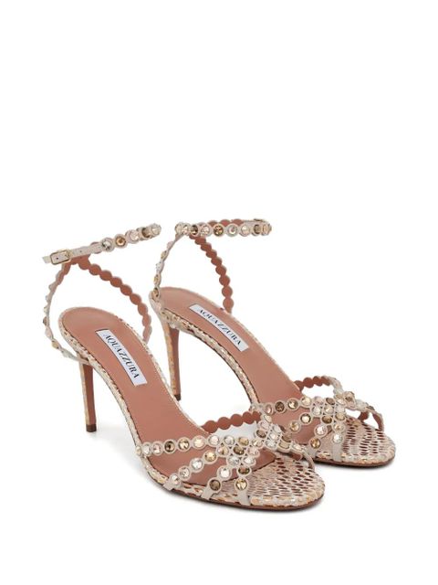Aquazzura 85mm Tequilla printed heeled sandals - Neutrals - zdjęcie produktu nr 2