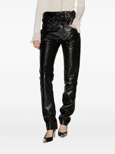 ISABEL MARANT Chazia leather trousers - Black