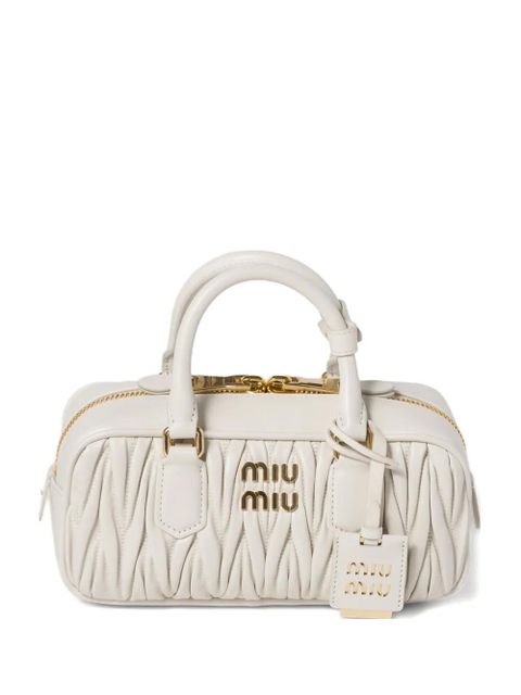 Miu Miu Arcadie matelassé nappa leather bag - White - zdjęcie produktu nr 1