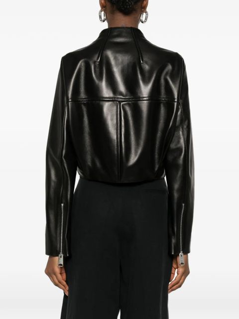 KHAITE Niko zip-fastening cropped jacket - Black