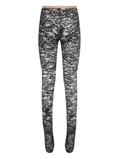 Valentino Garavani rebrodé lace tights - Black - zdjęcie produktu nr 2