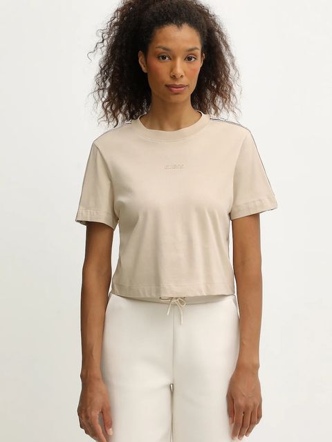 Guess t-shirt bawełniany BRITNEY damski kolor beżowy V3RI08 I3Z14 - zdjęcie produktu nr 1