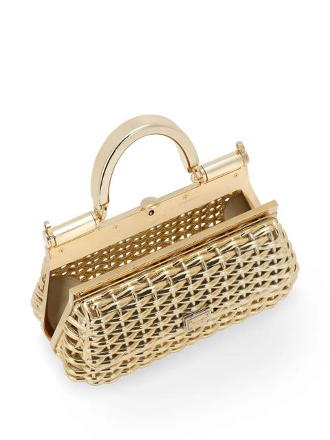 Dolce & Gabbana Sicily interwoven mini bag - Gold