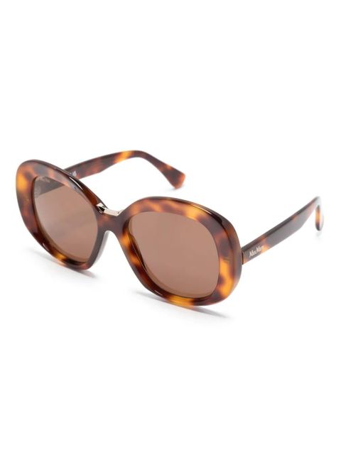Max Mara Eyewear Edna oversize-frame sunglasses - Brown - zdjęcie produktu nr 2