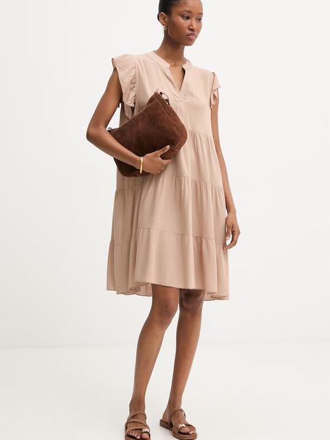 Answear.LAB sukienka z dodatkiem lnu - zdjęcie produktu nr 2