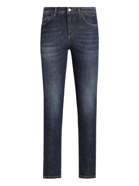 Dolce & Gabbana logo-patch skinny jeans - Blue - zdjęcie produktu nr 1