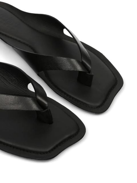 MM6 Maison Margiela anatomic leather flip flops - Black