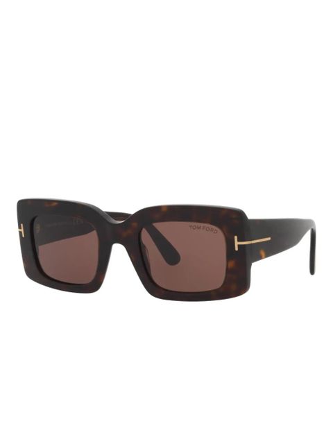 TOM FORD Eyewear geometric-frame sunglasses - Green - zdjęcie produktu nr 2