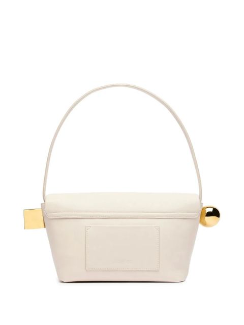 Jacquemus metallic-clasp leather shoulder bag - Neutrals