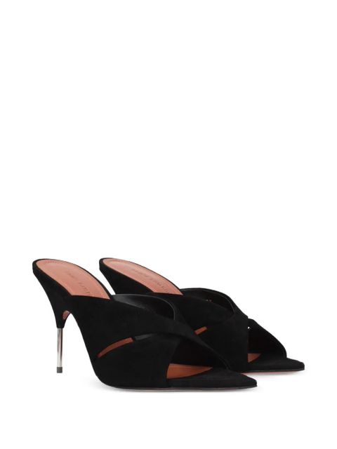 Amina Muaddi open toe heeled mules - Black - zdjęcie produktu nr 2