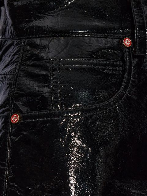 Casablanca faux-leather shorts - Black