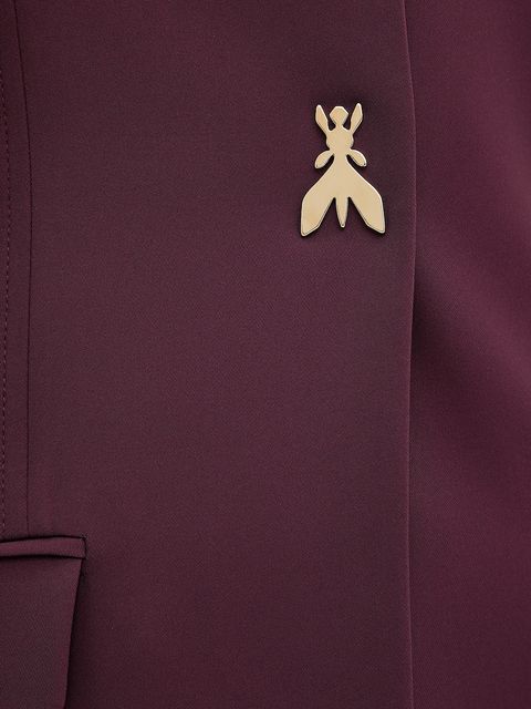 Patrizia Pepe marynarka kolor bordowy jednorzędowa gładka 8S0549 A454