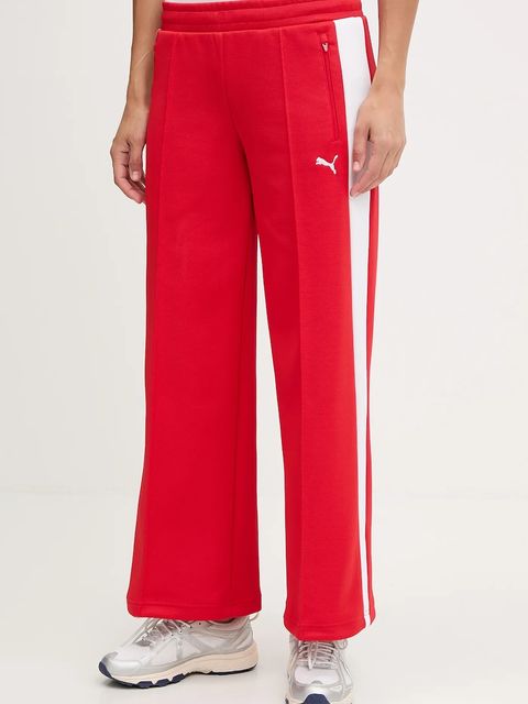 Puma spodnie dresowe damskie kolor czerwony 629803 - zdjęcie produktu nr 1