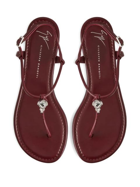 Giuseppe Zanotti Hollie crystal-embellished sandals - Red - zdjęcie produktu nr 2