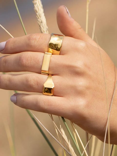 Monica Vinader Signature Wide ring - Gold - zdjęcie produktu nr 2