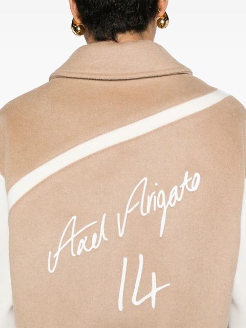 Axel Arigato Bay wool-blend varsity jacket - Neutrals