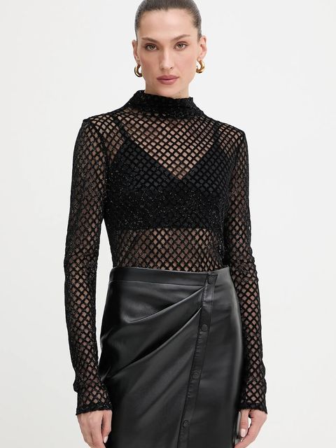 Patrizia Pepe bluzka damska kolor czarny wzorzysta 8M1744 A638 - zdjęcie produktu nr 1