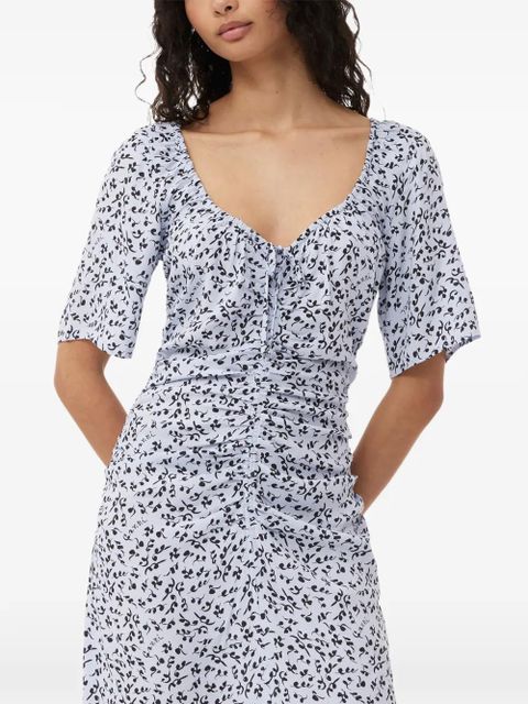 GANNI Heather midi dress - Blue