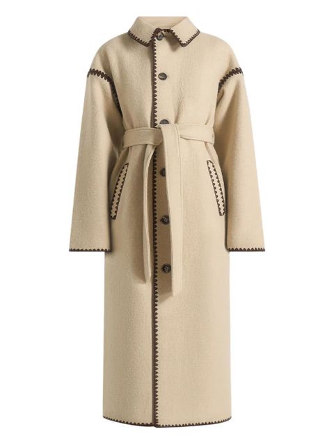 Manière De Voir Elora whipstitch belted coat - Neutrals - zdjęcie produktu nr 1