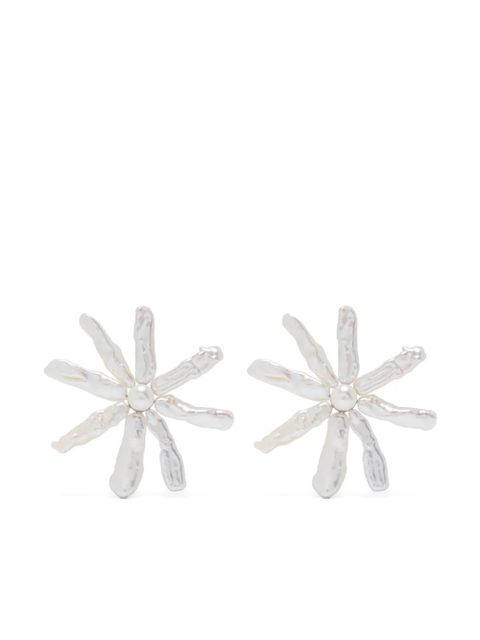 Simone Rocha flower-design earrings - Silver - zdjęcie produktu nr 1