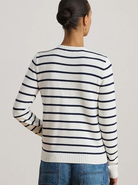 Lauren Ralph Lauren kardigan bawełniany damski kolor granatowy 200P03495