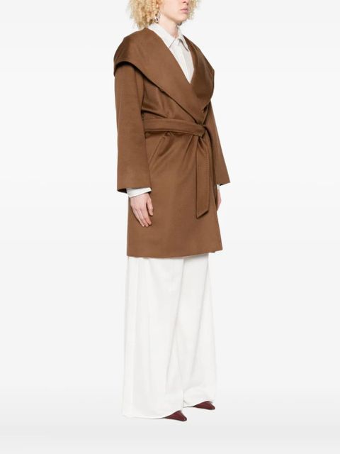 Max Mara hooded virgin-wool coat - Brown