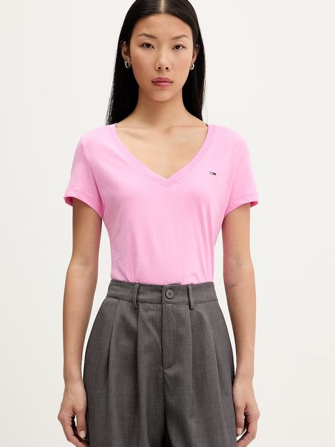 Tommy Jeans T-shirt damski bawełniany - zdjęcie produktu nr 2