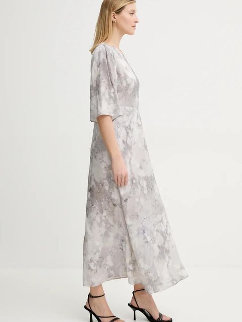 Gestuz sukienka kolor szary maxi prosta 10909874