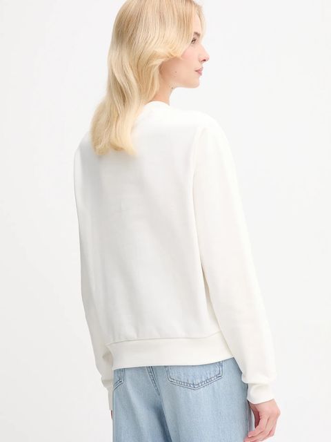 Lacoste bluza bawełniana damska kolor beżowy gładka SF5270