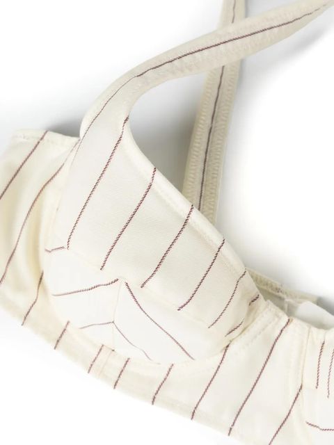 Jean Paul Gaultier stripe-print bra - Neutrals - zdjęcie produktu nr 2